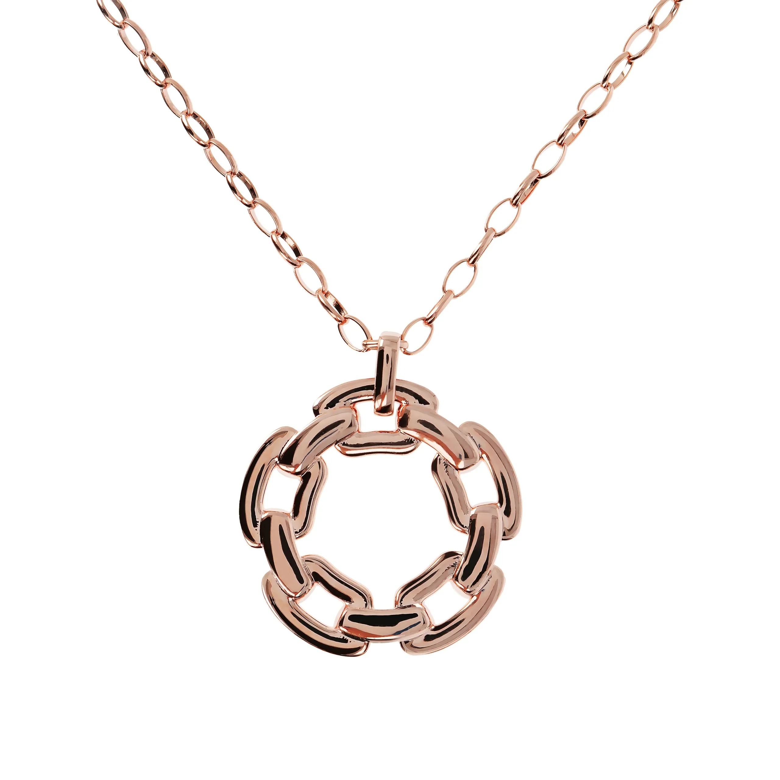 Collana Donna Bronzallure con Pendente Tondo a Maglie