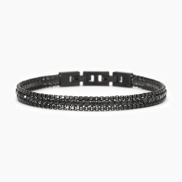 Bracciale 2Jewels uomo Tennis nero