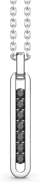 Collana Uomo Zancan in Argento con Spinelli Neri Cosmopolitan Luxury