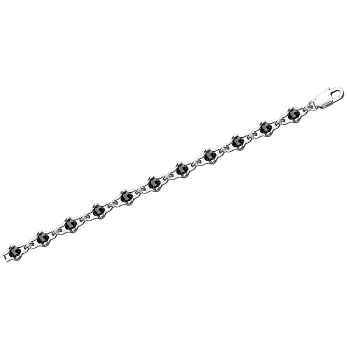 Bracciale Uomo Zancan con Spinelli Neri