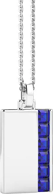 Collana Uomo Zancan in Argento con Spinelli Blu