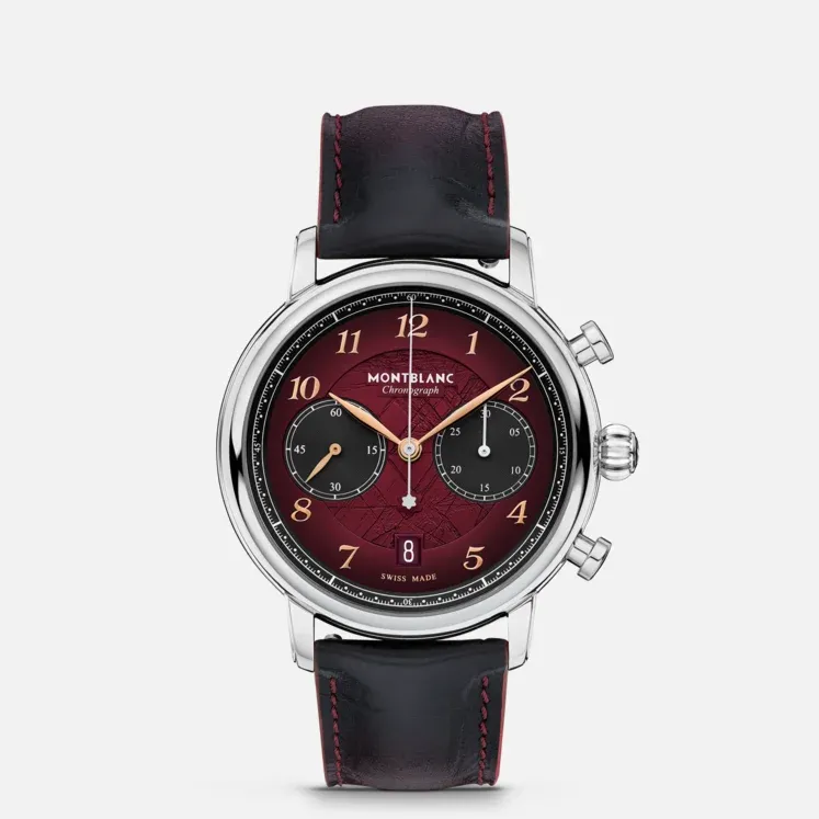 Orologio Uomo Montblanc Star Legacy Chronograph Automatico con Quadrante Rosso 42 mm