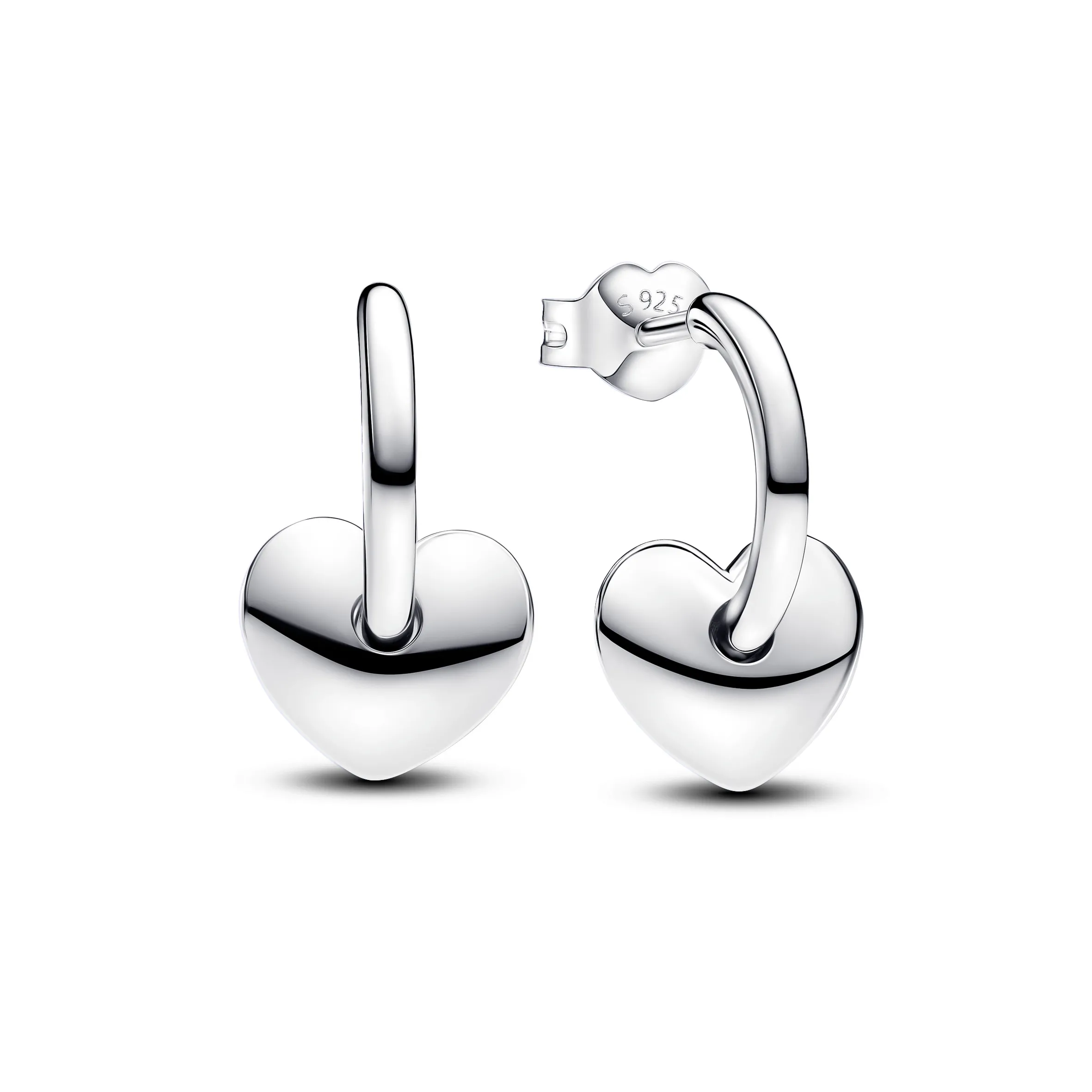 Orecchini pandora cerchi aperti con cuori - 293460c00