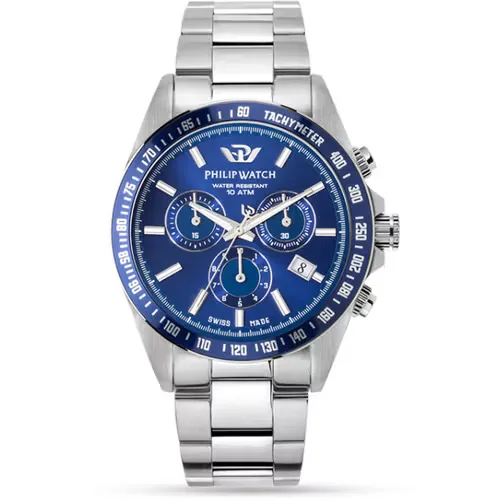 Orologio Uomo Philip Watch Caribe Sport al Quarzo con Quadrante Blu 42 mm