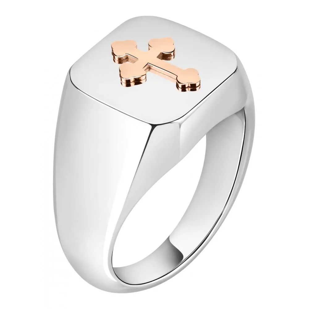 Anello Uomo MORELLATO GOD SANF21025 Acciaio Inossidabile Misura 25 Croce FIV