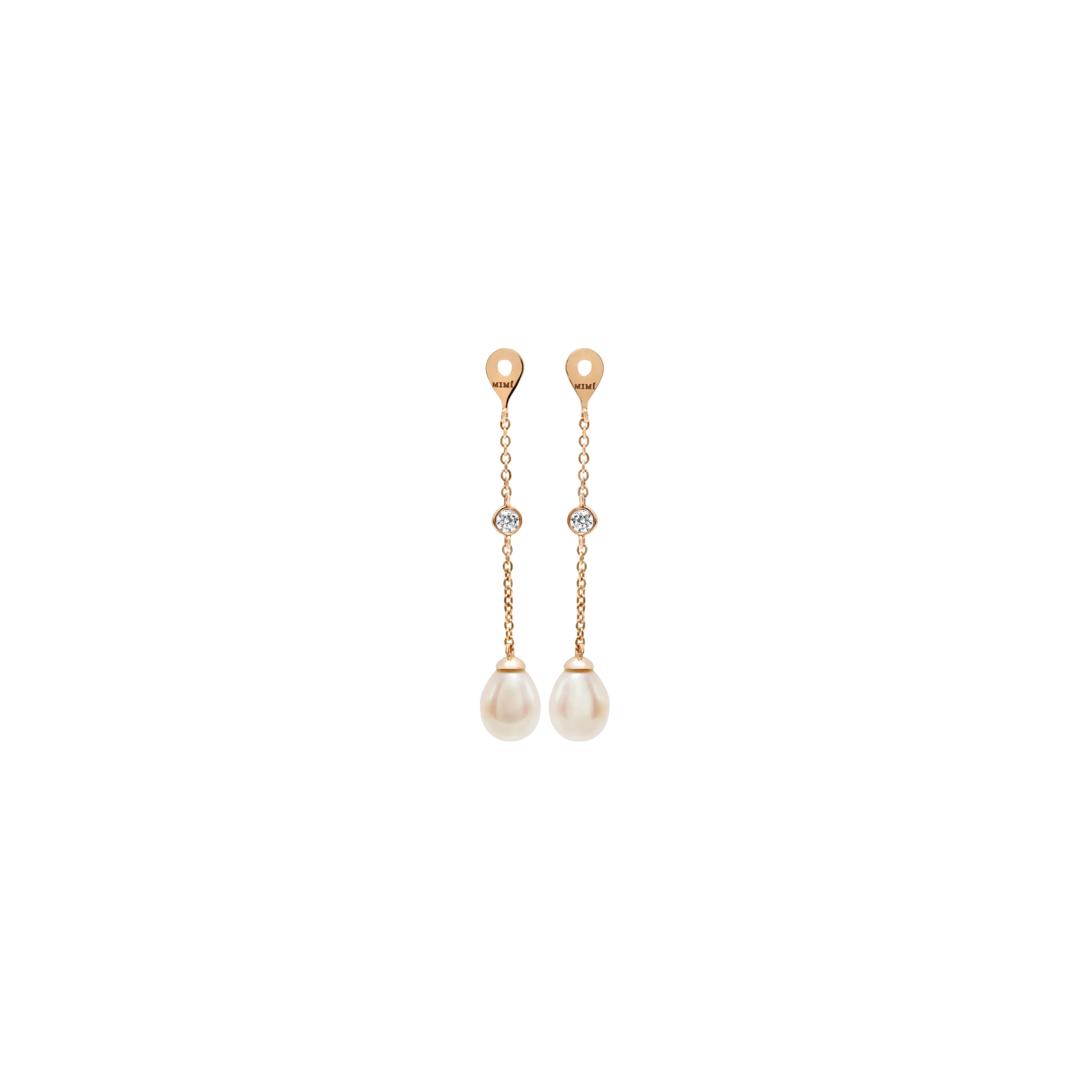 JACKET FREEVOLA IN ORO ROSA CON PERLE E DIAMANTI - JXM115R1B