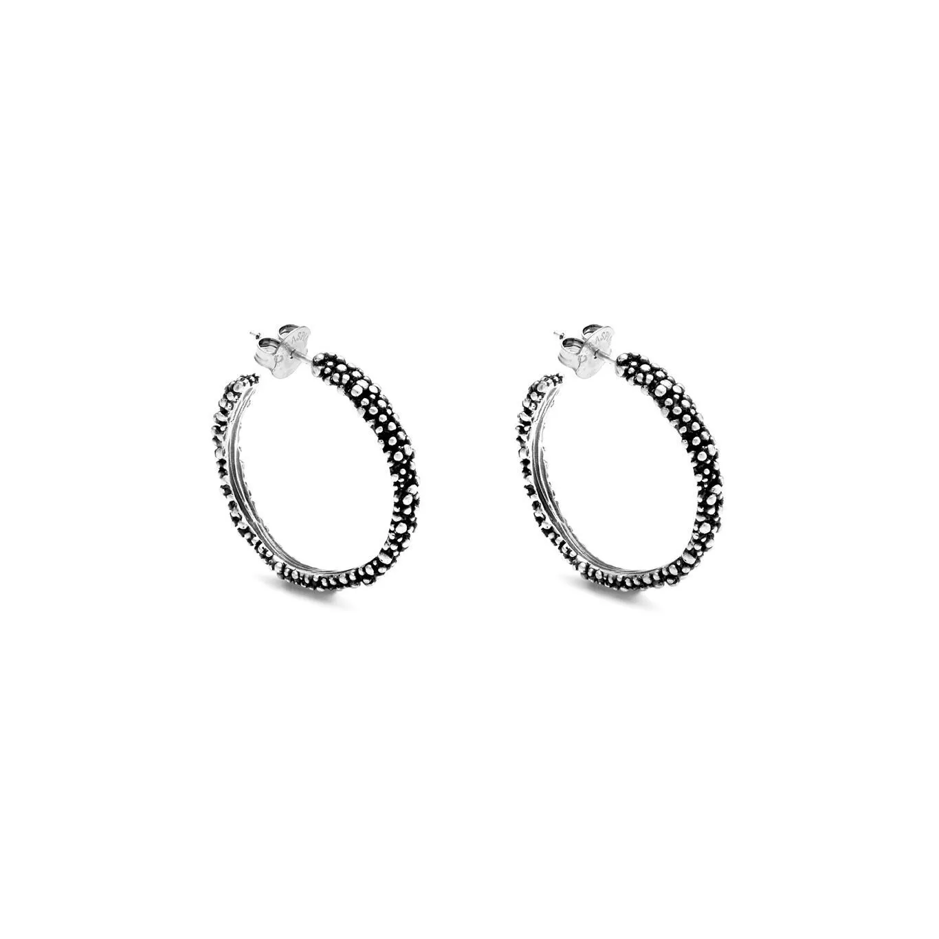 Orecchini Cerchio Perlage Medi - GIOVANNI RASPINI