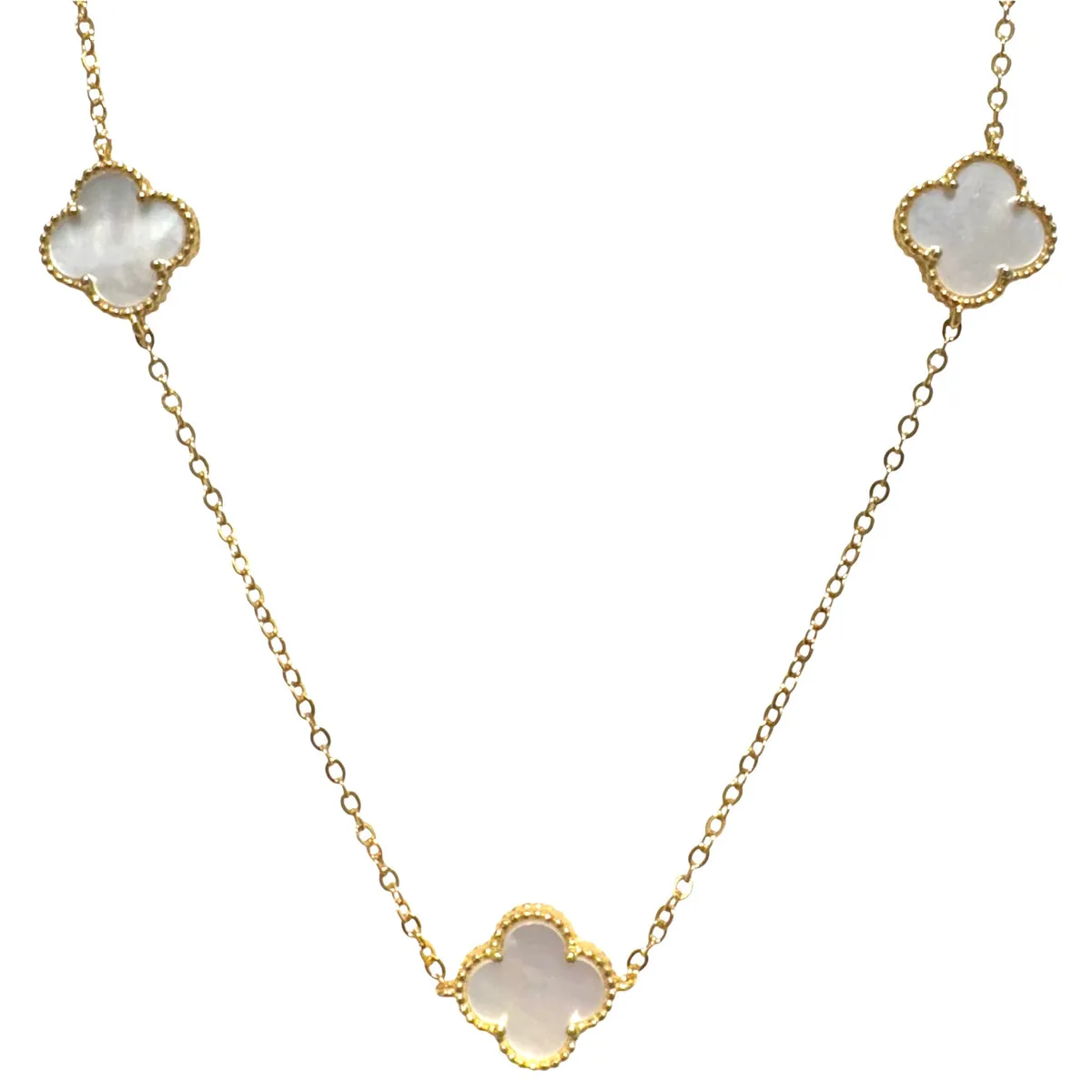 COLLANA 5 FIORI MADREPERLA