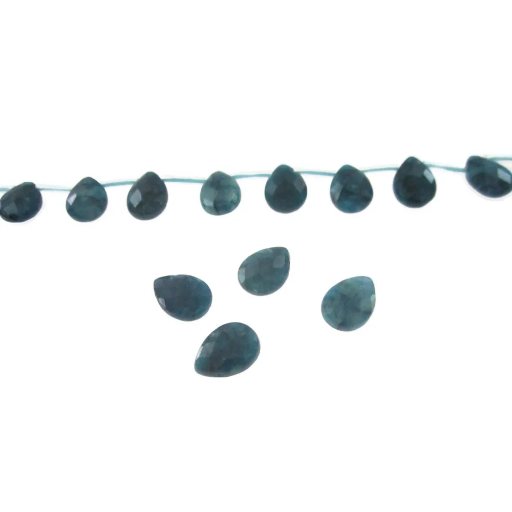 3 GOCCE IN CRISOCOLLA SFACCETTATA BRIOLE' 14X10 MM.