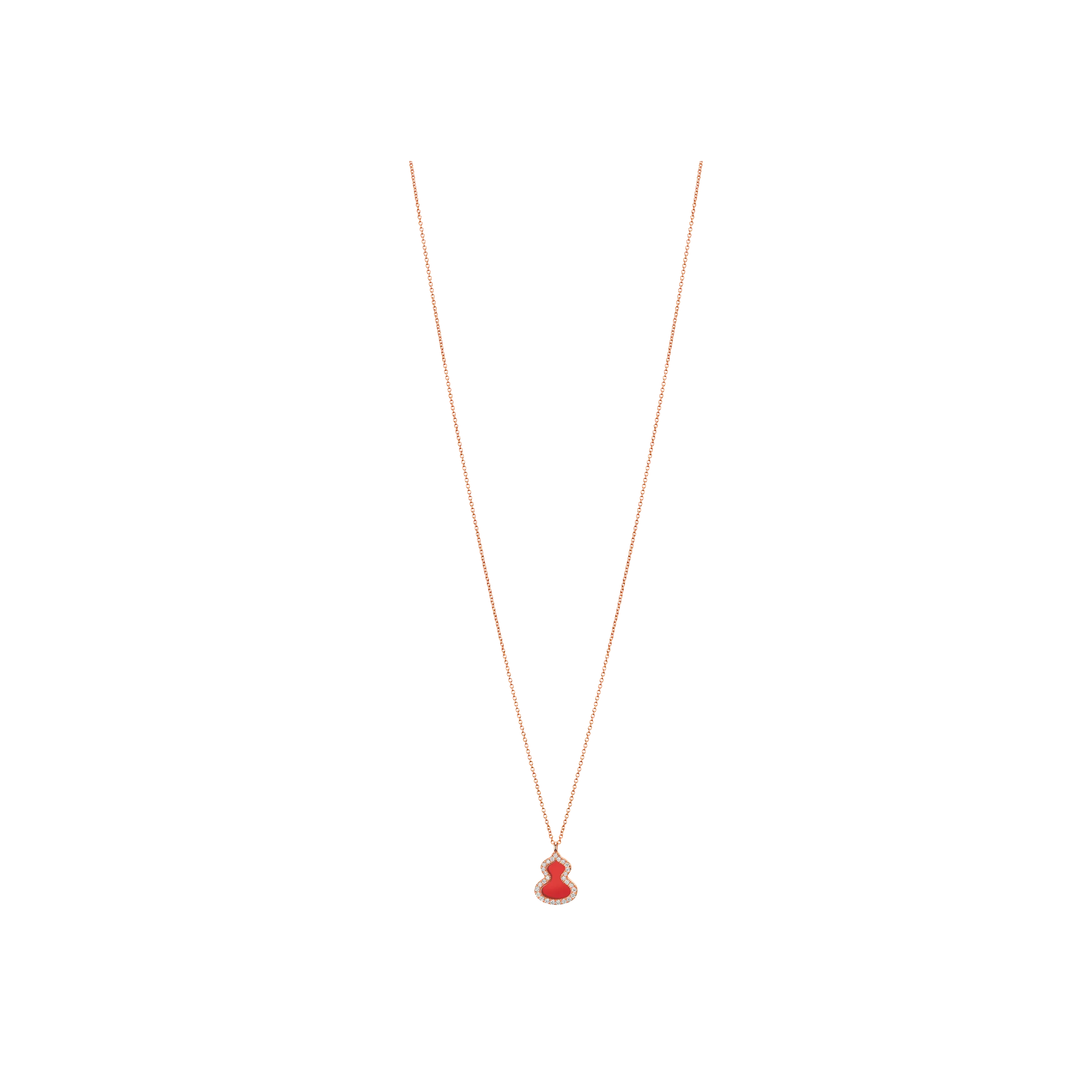 COLLANA PETITE WULU IN ORO ROSA CON DIAMANTI - WU-NL0006D-RGDRA - WUNPT6DRGRA