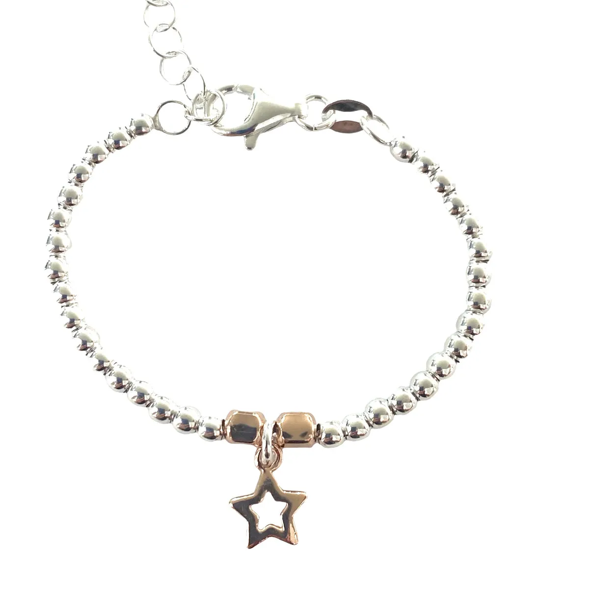 BRACCIALE BABY PEPITE E STELLA PENDENTE