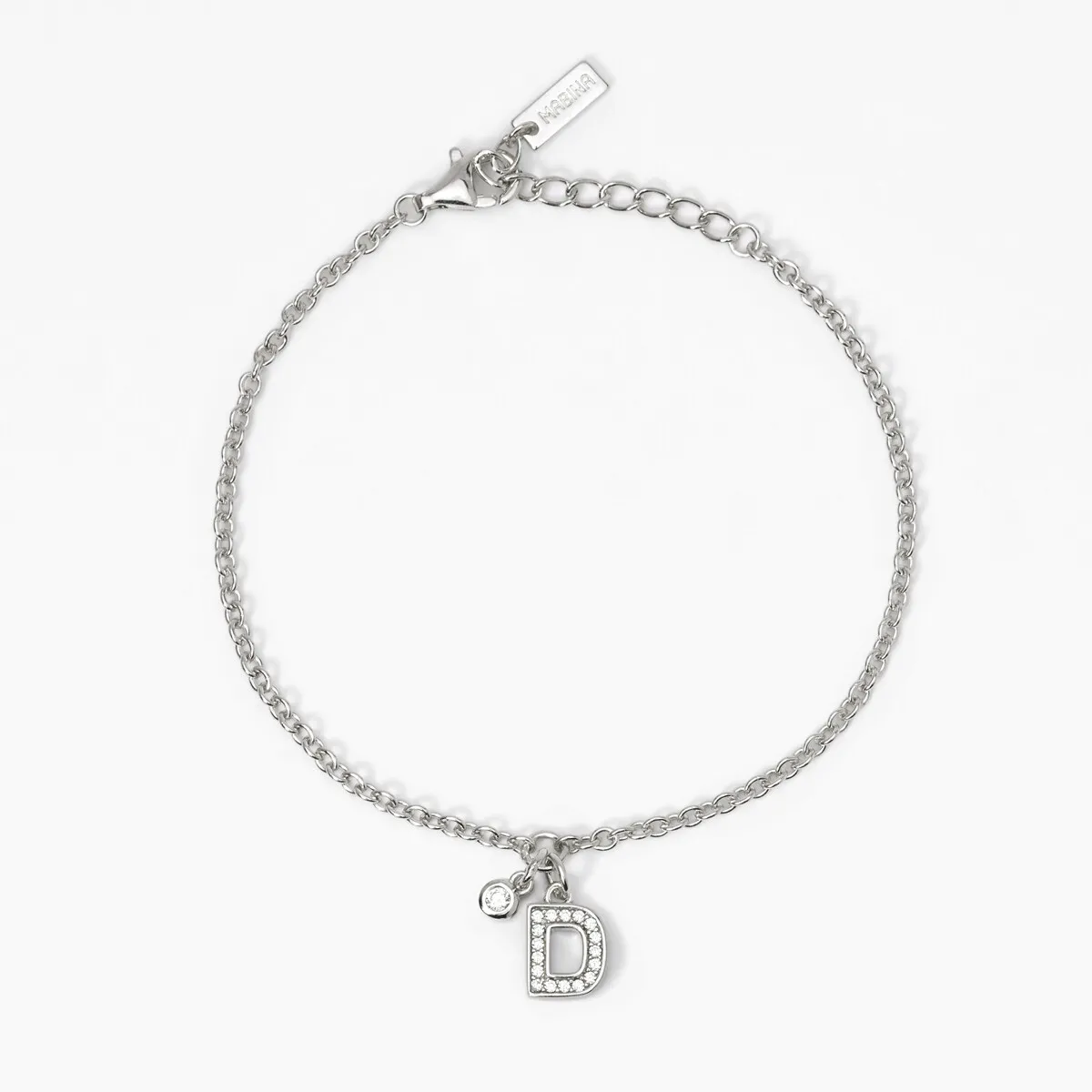 Bracciale argento lettera D