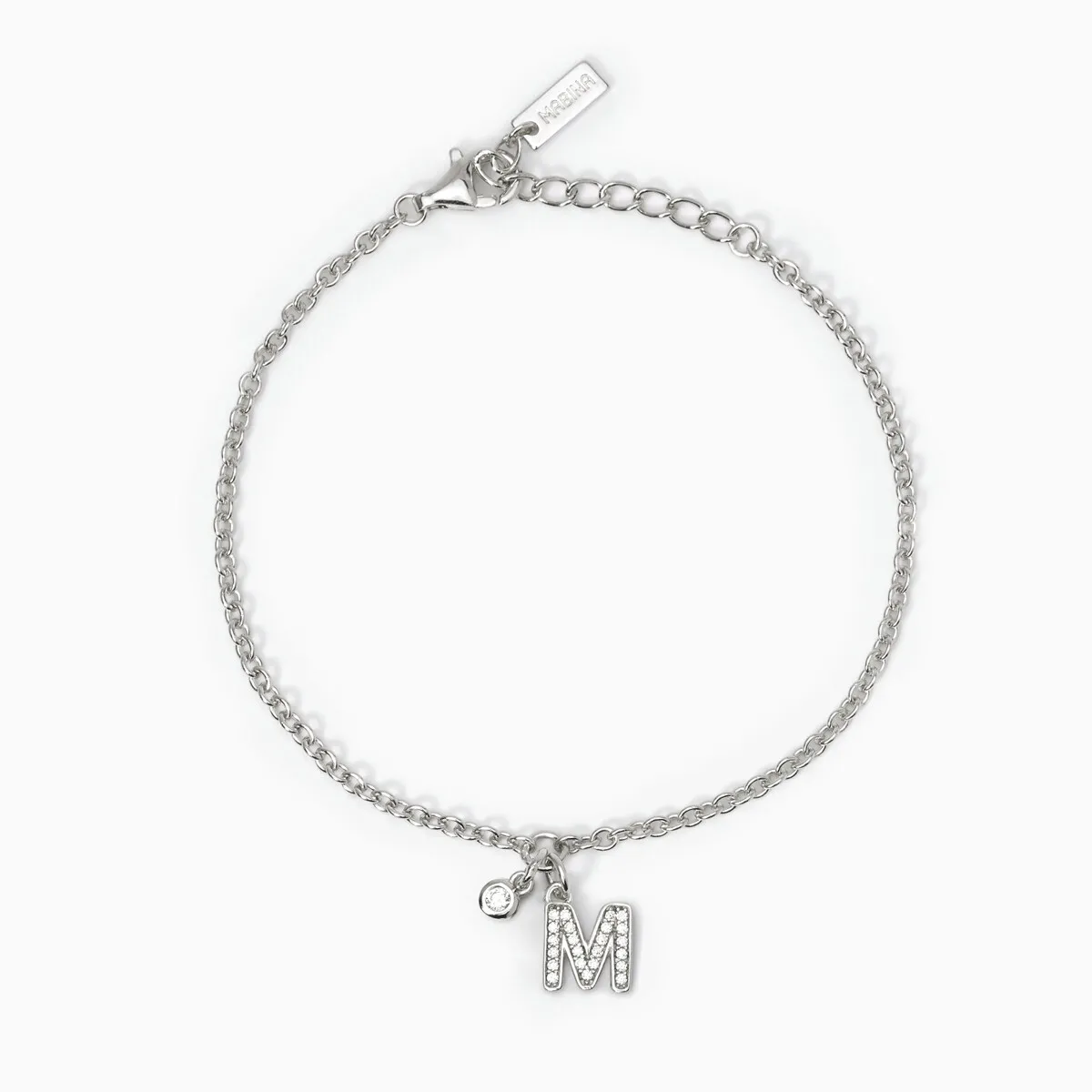 Bracciale argento lettera M