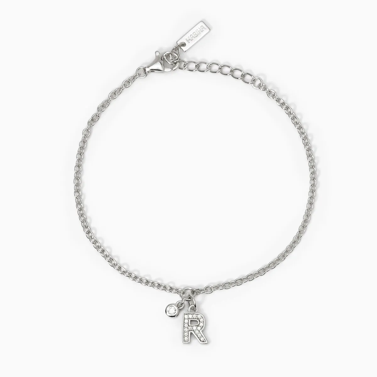 Bracciale argento lettera R