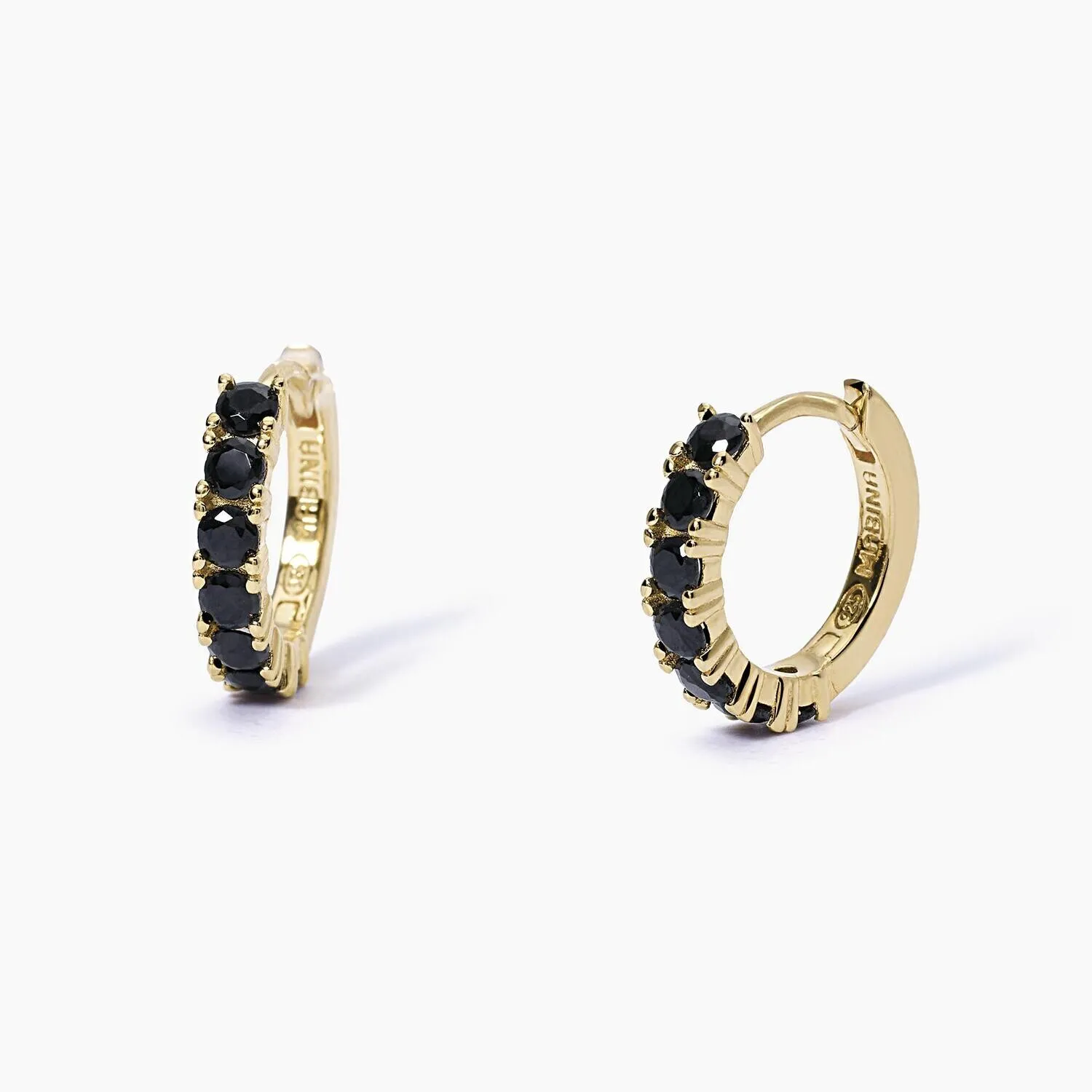 Orecchini dorati a cerchio con zirconi SOIRÉE- mabina gioielli