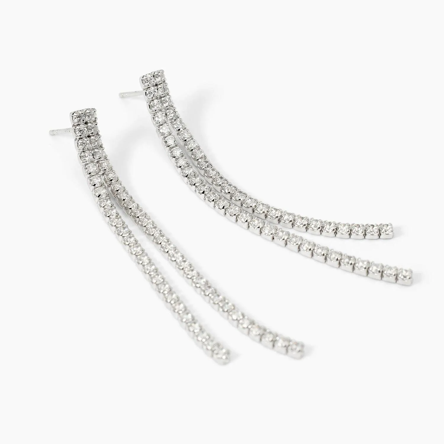 Orecchini in argento con cascata di zirconi SAN LORENZO