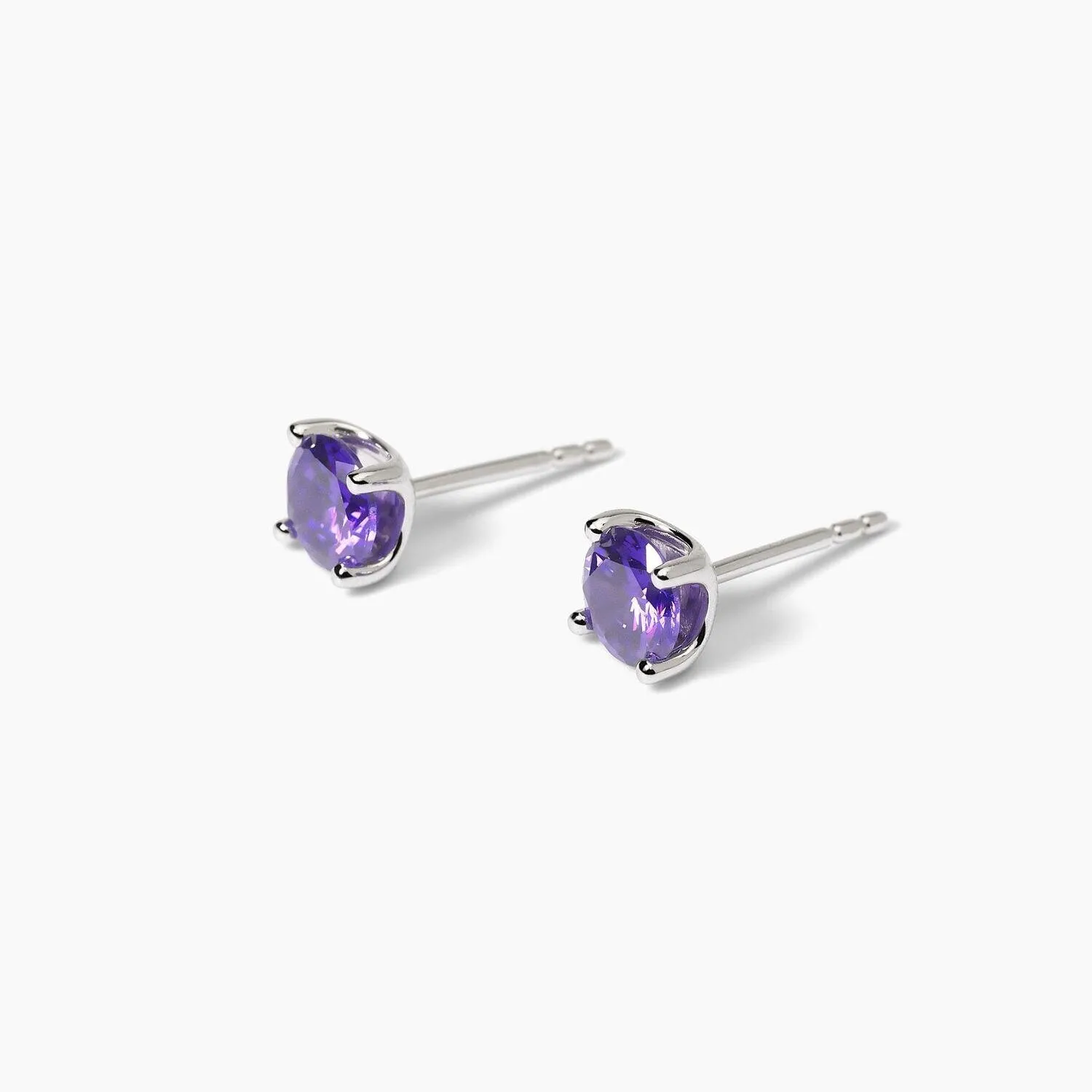 Orecchini in argento con zirconi viola SHINY