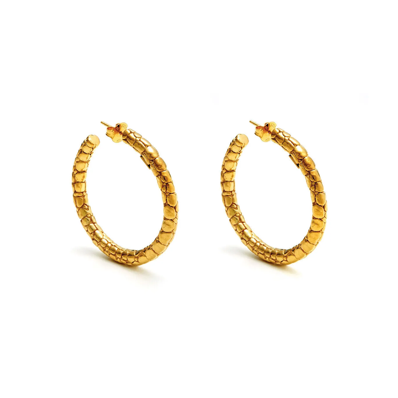 Orecchini Cerchio Coccodrillo Grandi - Giovanni Raspini