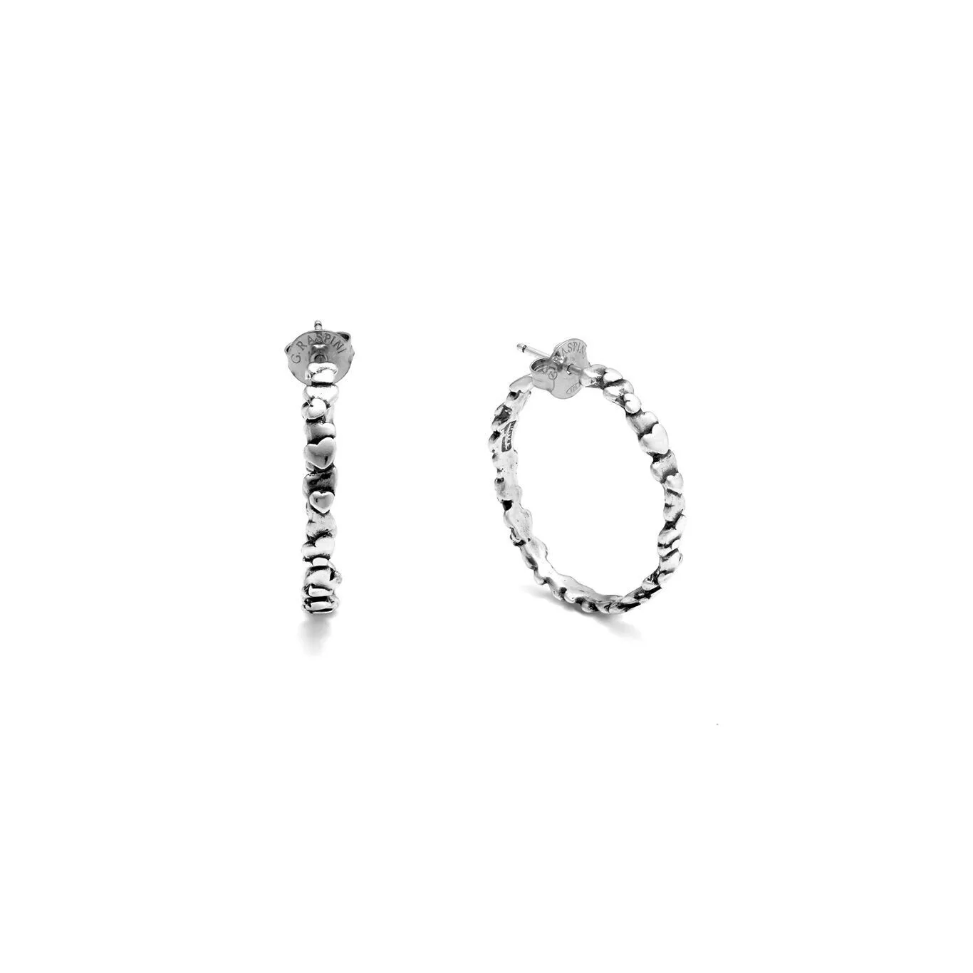 Orecchini Cerchio Cuori - Giovanni Raspini