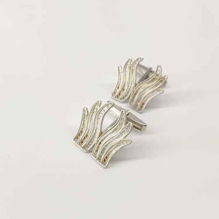 Gemelli Ali in filigrana d'argento