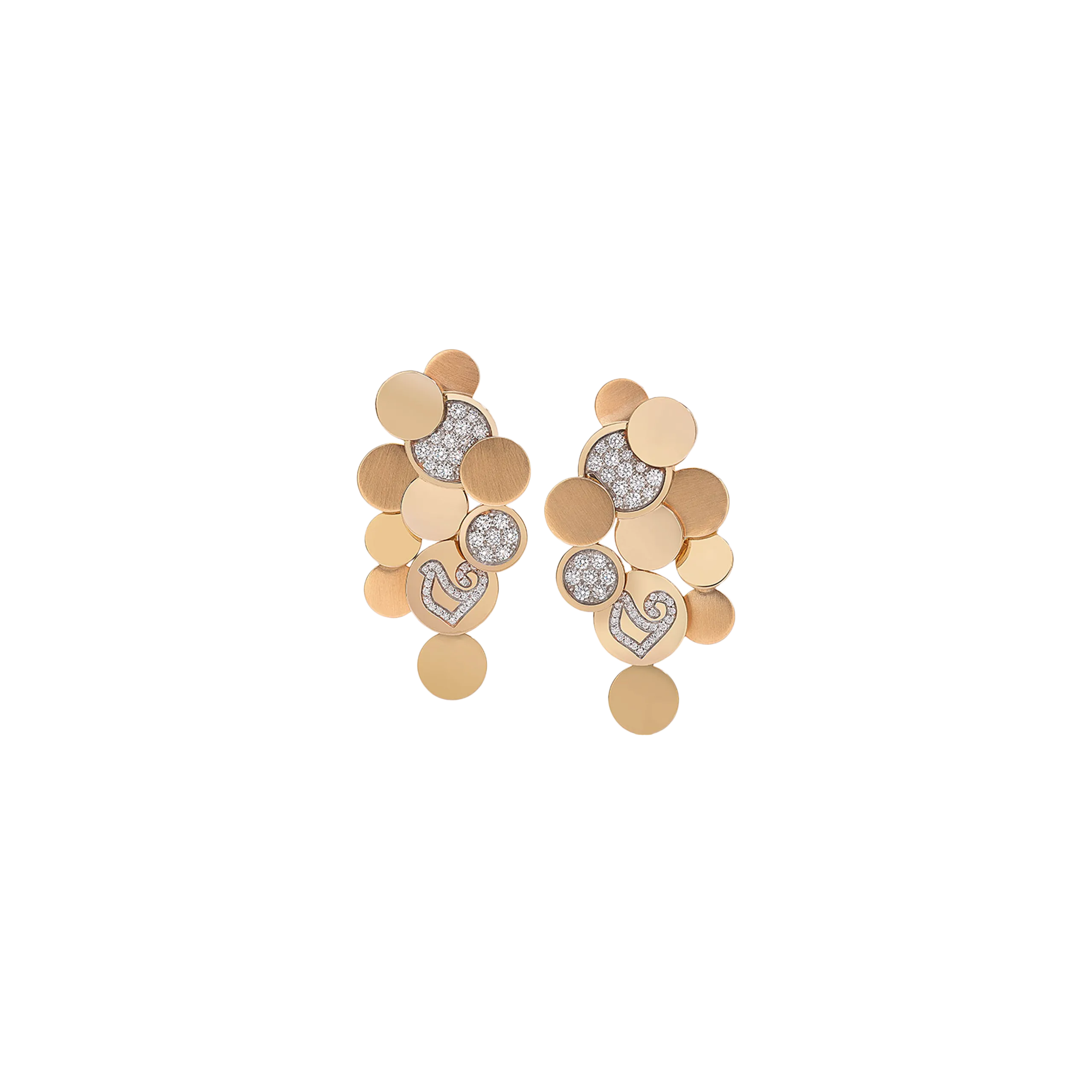 ORECCHINI PAILLETTES IN ORO ROSA E DIAMANTI - 39923 - 39923