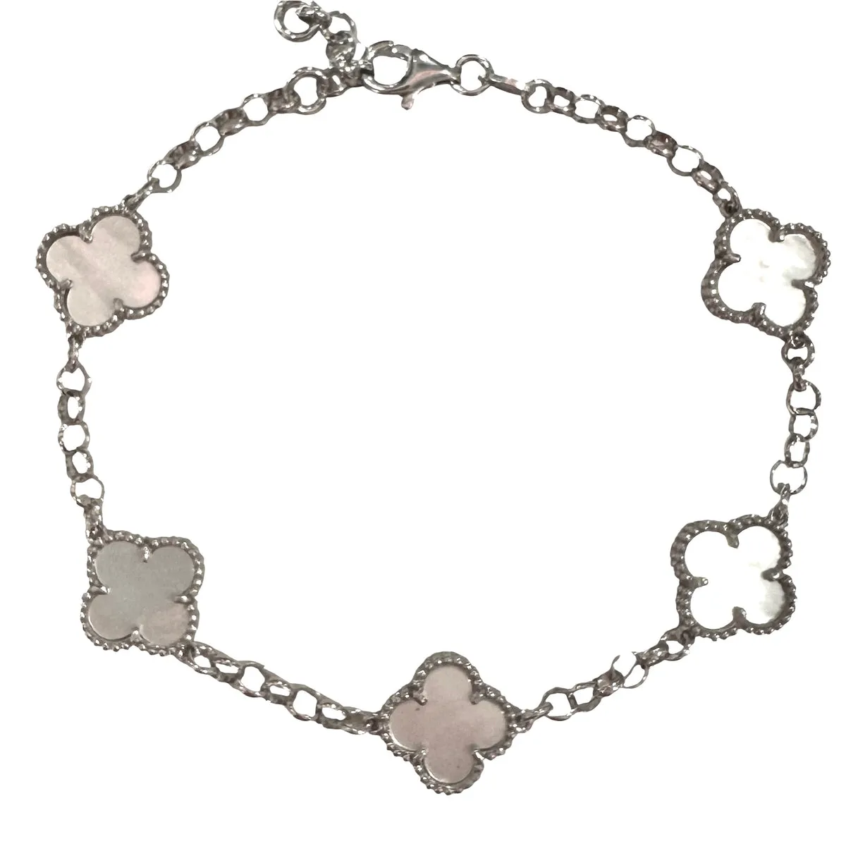 BRACCIALE FIORI CON MADREPERLA