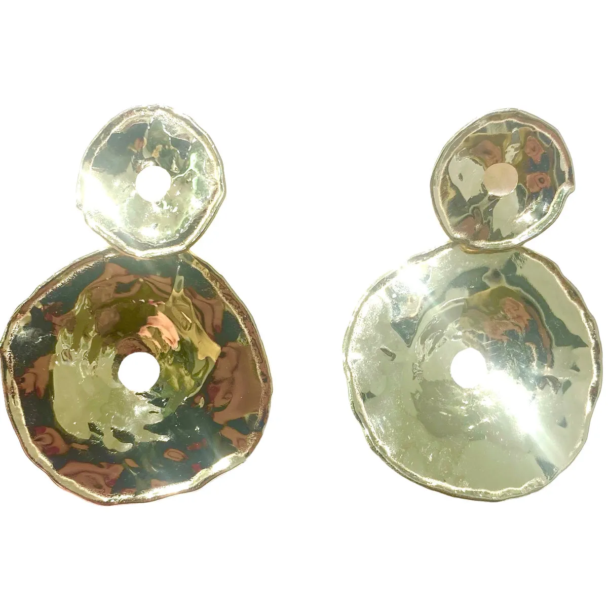 ORECCHINI CERCHI MARTELLATI DORATI