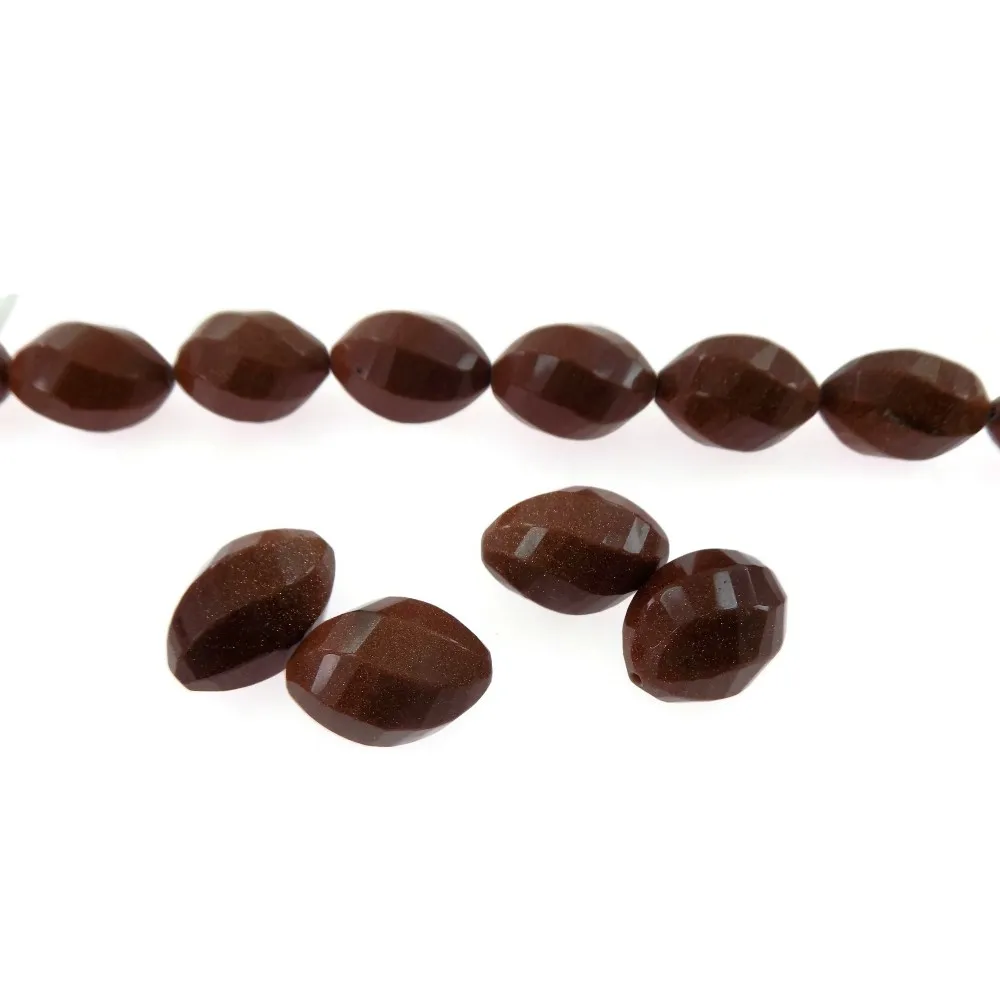 4 grandi ovali pietra del sole sfaccettata 26x18 mm.