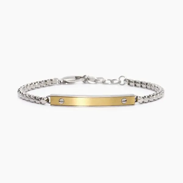 Bracciale in acciaio 316L PVD giallo - 2Jewels