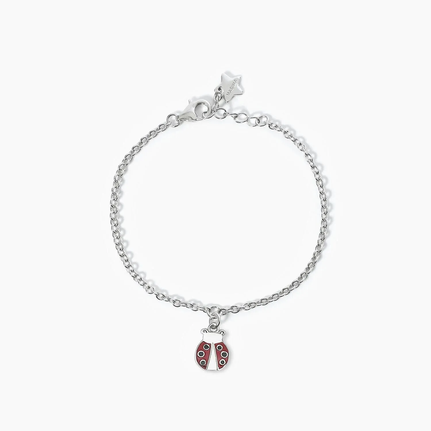 Bracciale in argento con coccinella smaltata FORTUNELLA- Mabina Uomo