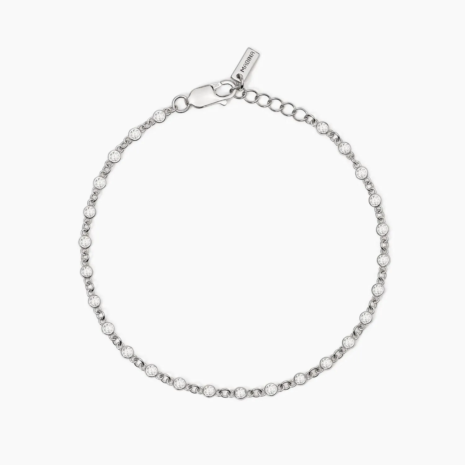 Bracciale uomo in argento con zirconi Skyline Mabina Uomo