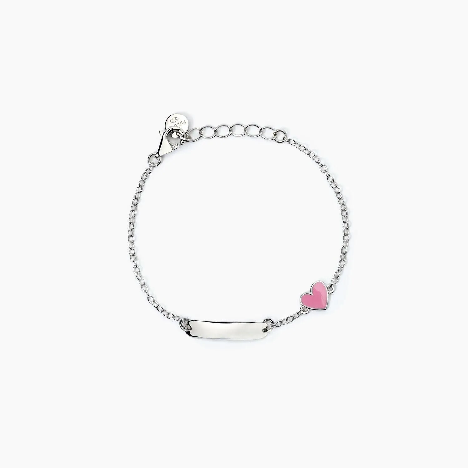 Bracciale personalizzabile in argento con cuoricino HEART Mabina Junior