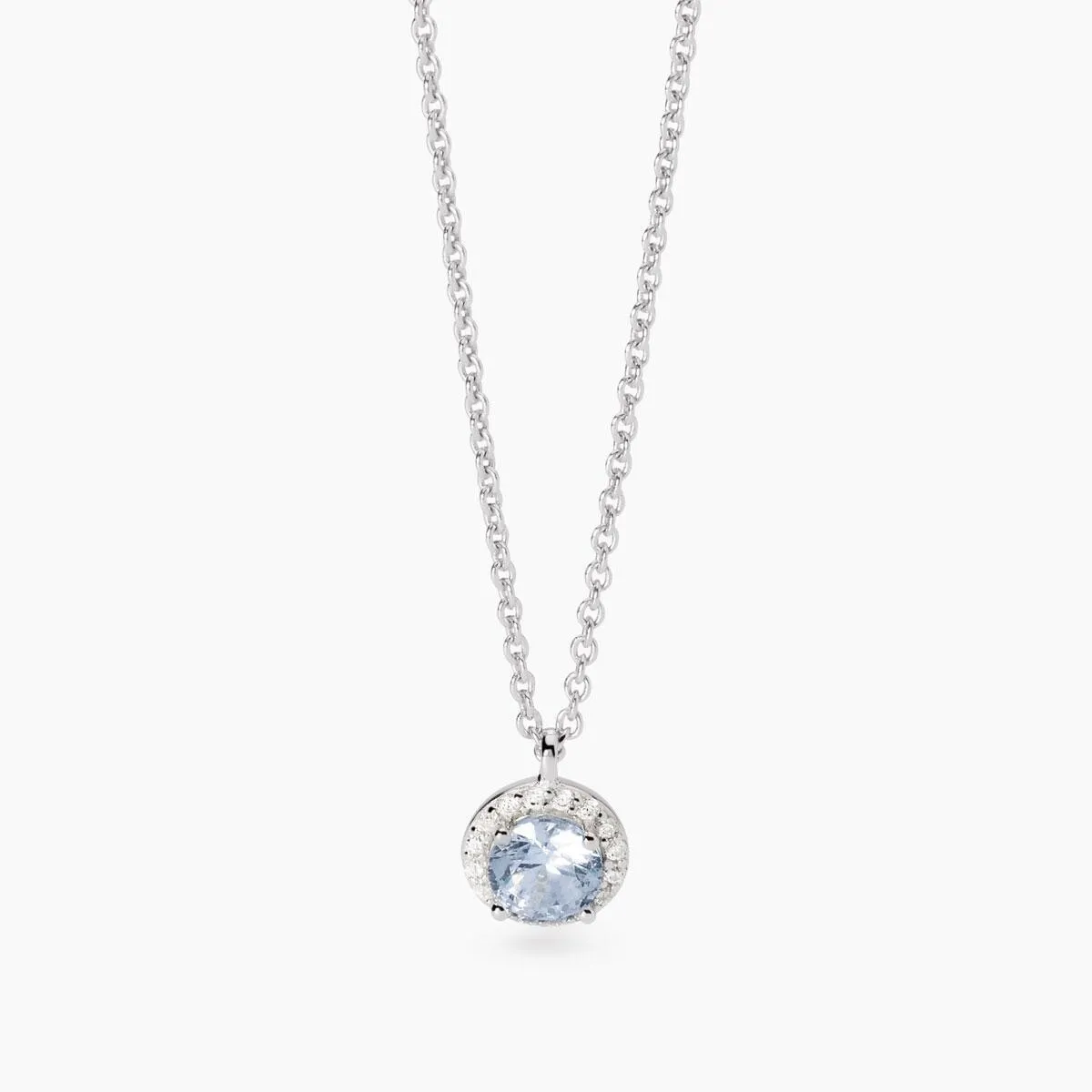 Girocollo con ciondolo acquamarina sintetica Revival Donna Mabina Gioielli