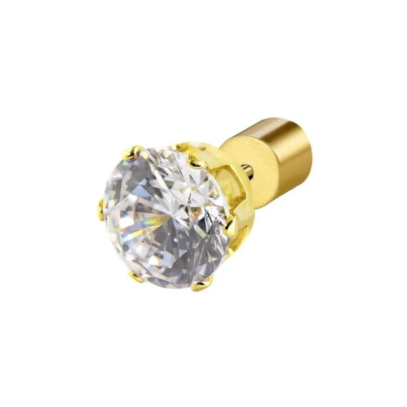 Orecchino a lobo con zircone 7mm Marlu' Donna