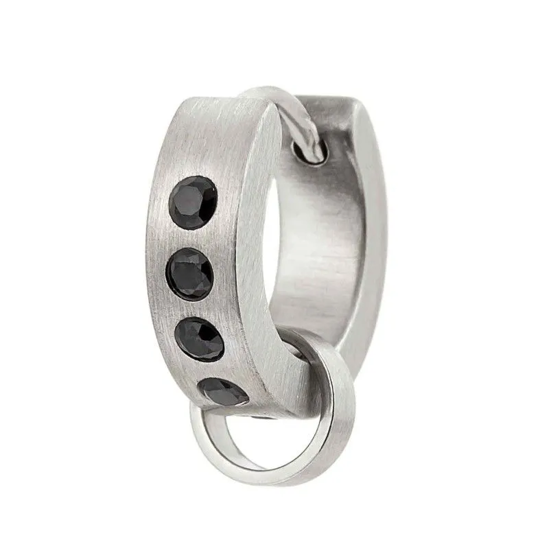 Orecchino a cerchio 14mm con anello per charm Marlu' Donna