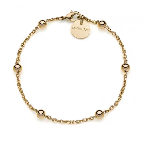 Bracciale in bronzo dorato con sfere