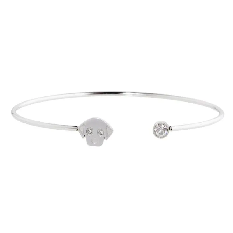 Bracciale rigido cane con cristalli MARLU
