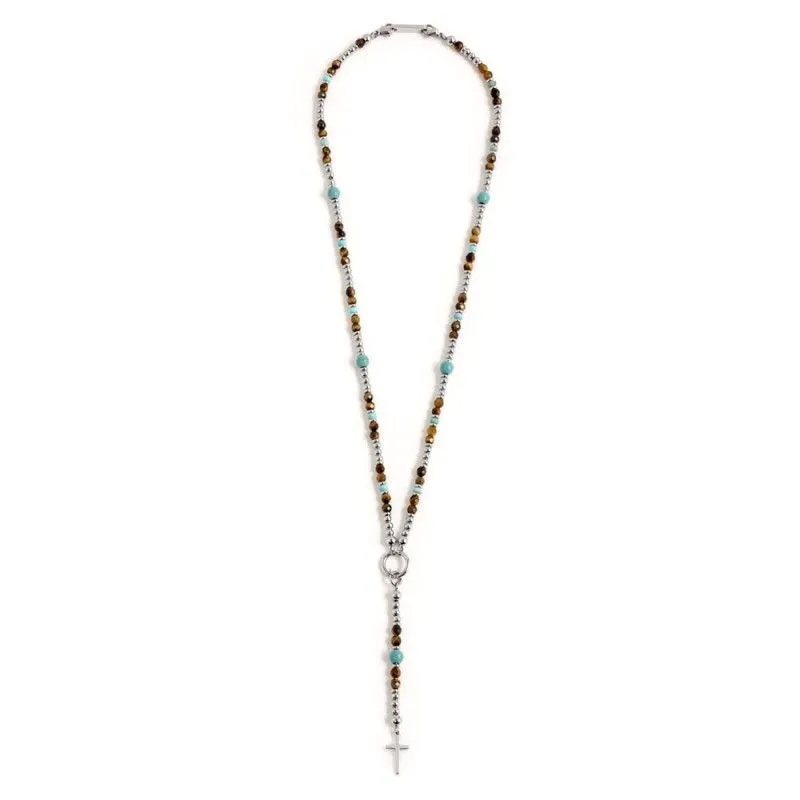 Collana occhio di tigre e turchese MARLU