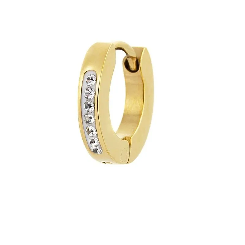 Orecchino a cerchio 11mm con cristalli MARLU