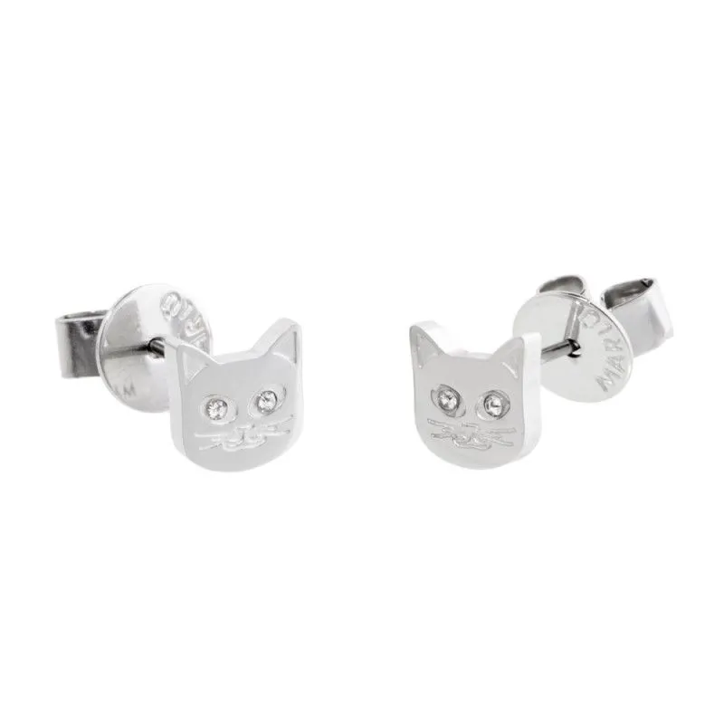 Orecchini a lobo gatto con cristalli MARLU