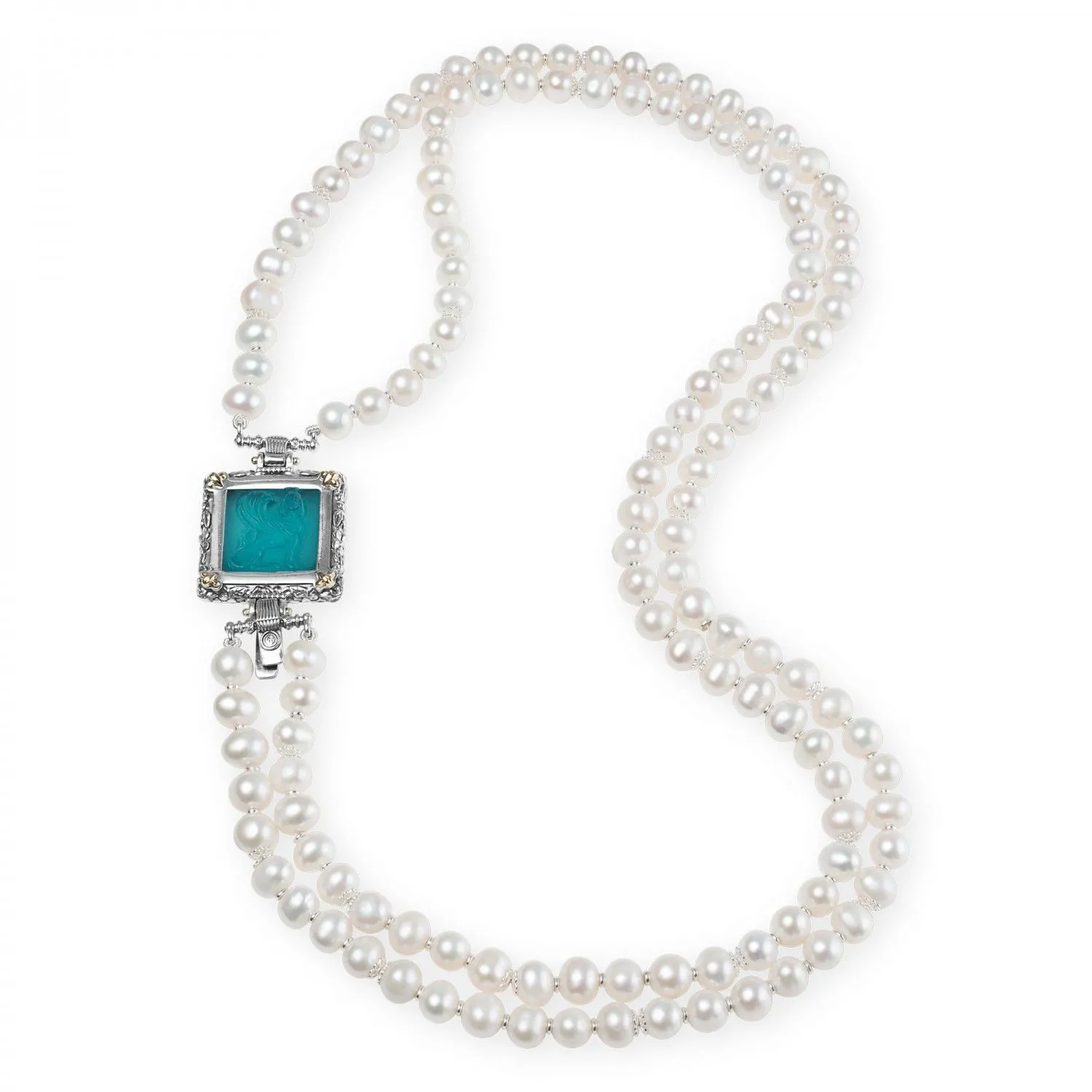 Collana di Perle e Pasta Vitrea Verde - Gerardo Sacco