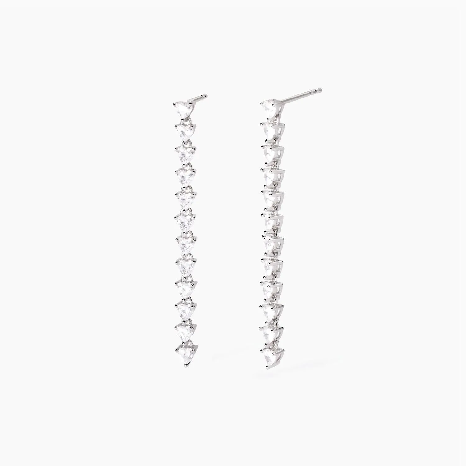 Orecchini con zirconi taglio cuore Non SarÃ Un'avventura Mabina Gioielli