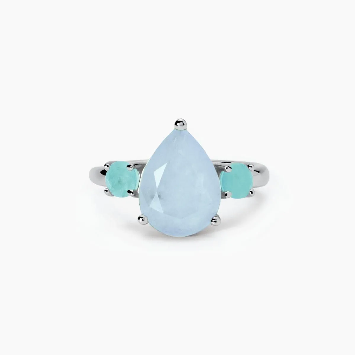 Anello con fusion stone azzurro Santorini Mabina Gioielli