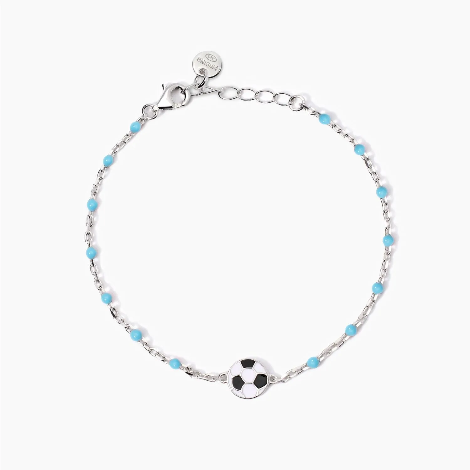 Bracciale con pallone e inserti azzurri W Il Football Junior Mabina