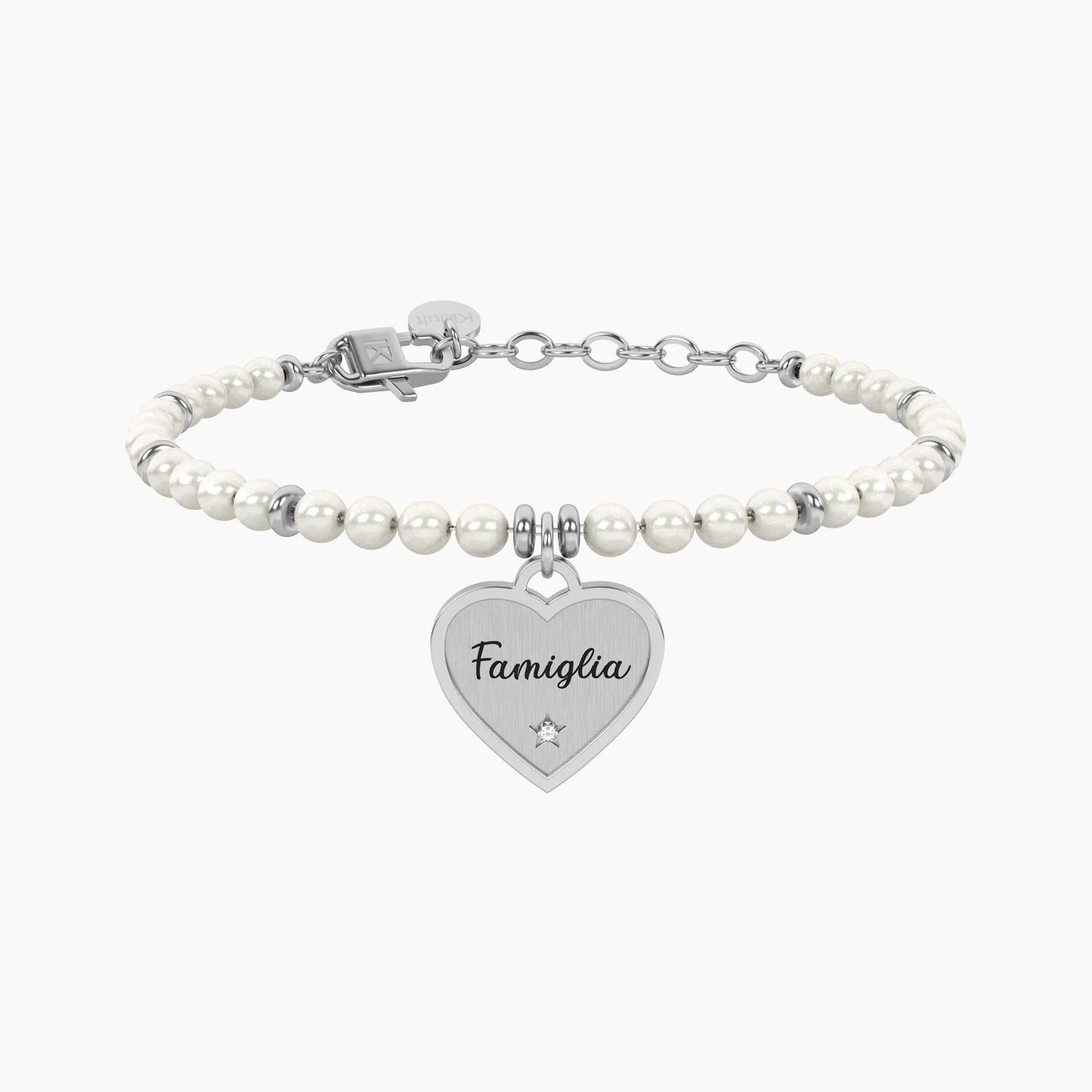 Bracciale perle con ciondolo cuore per famiglia Cuore | famiglia Kidult Cuore | famiglia - Kidult