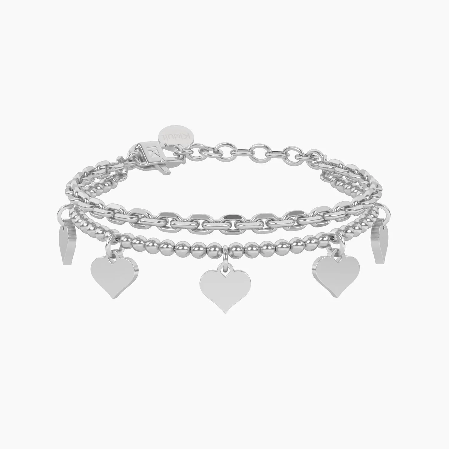 Bracciale catena forzatina e sfere con cuore Cuore | amore Kidult Cuore | amore - Kidult