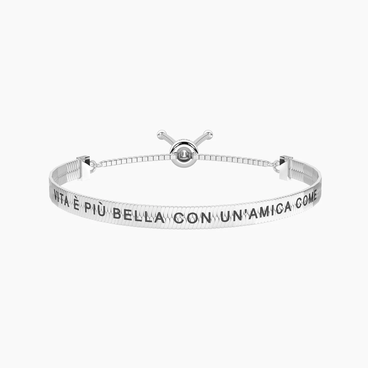 Bracciale regolabile con frase sull'amicizia Kidult