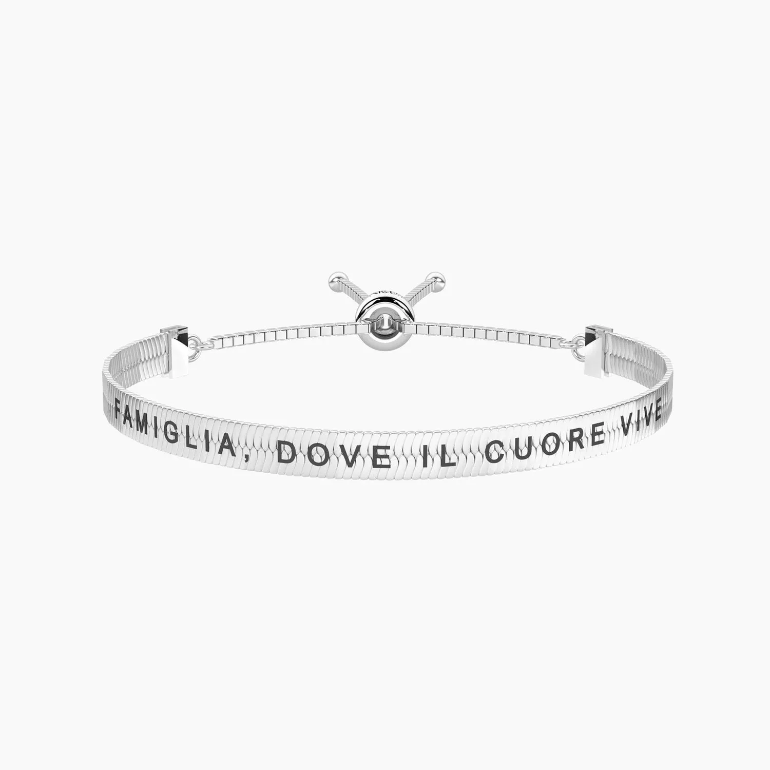 Bracciale regolabile con frase sulla famiglia Kidult