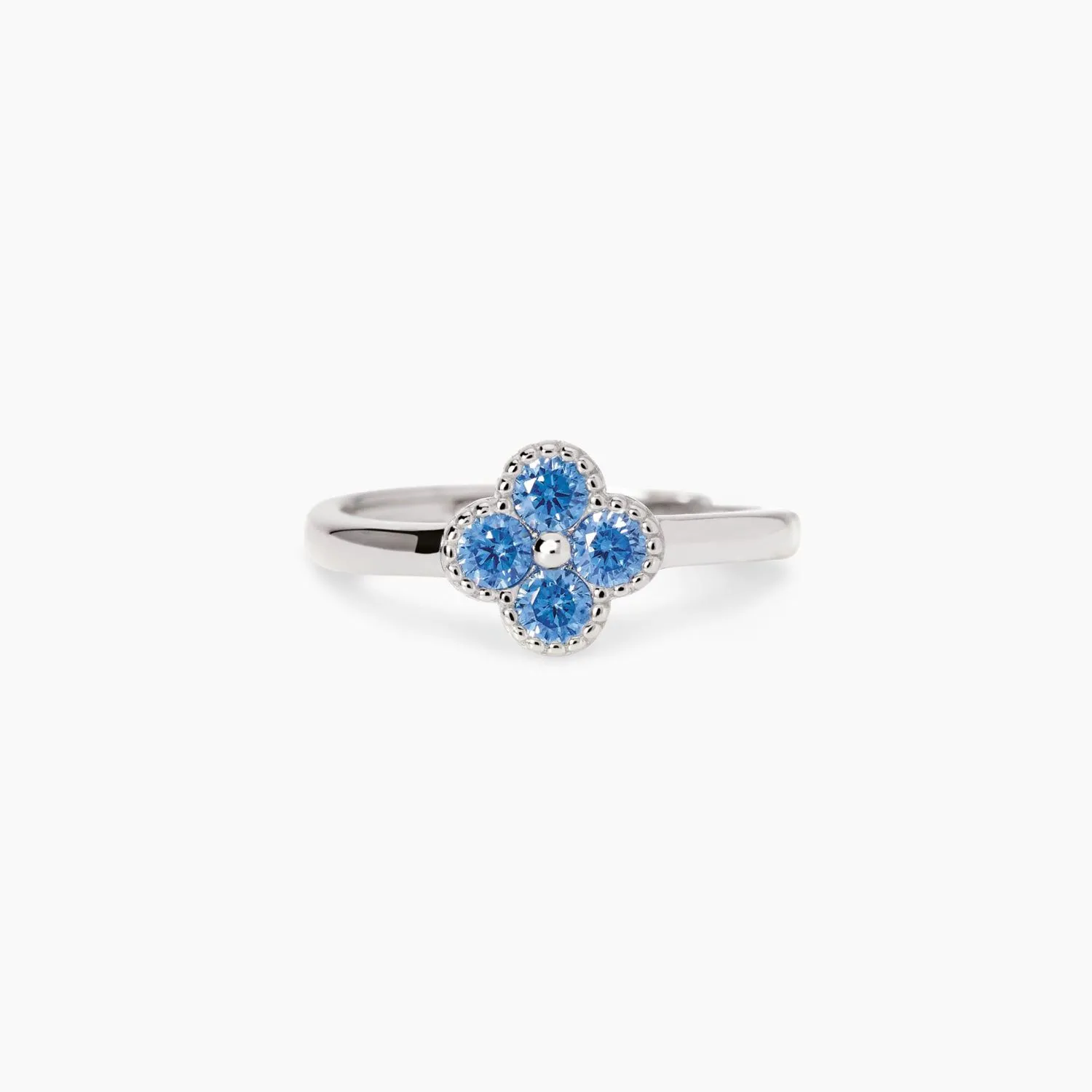 Anello con fiore azzurro Jasmine Mabina