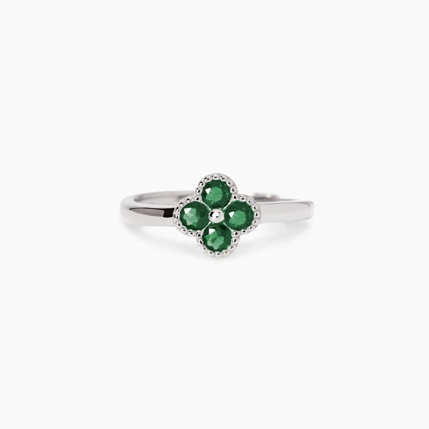 Anello con fiore verde Jasmine Mabina
